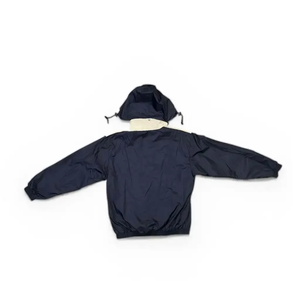 Vintage Acadia Ocean City Crew Windbreaker Jacket, Navy Blue/Cream - Size XL